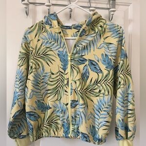 Zara Kids Tropical Leaf Print Jacket - Yellow and Blue